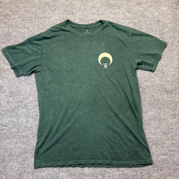 NWOT Roark Seek & Explore Premium Tee Mens XL Dark Green Custom Dyed Graphic - Picture 1 of 5